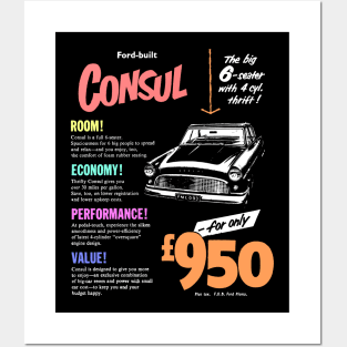 FORD CONSUL - advert Posters and Art